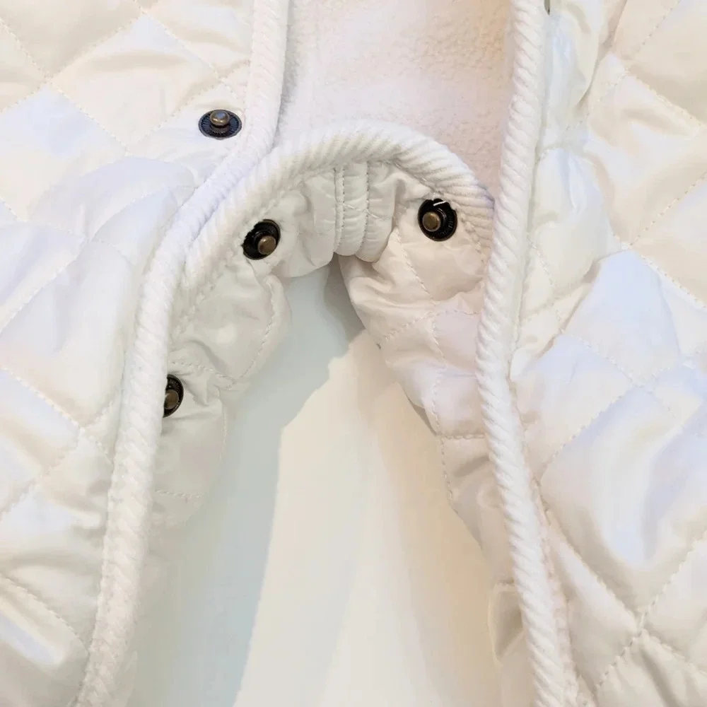 Ralph Lauren Cream Quilted Hooded Snowsuit